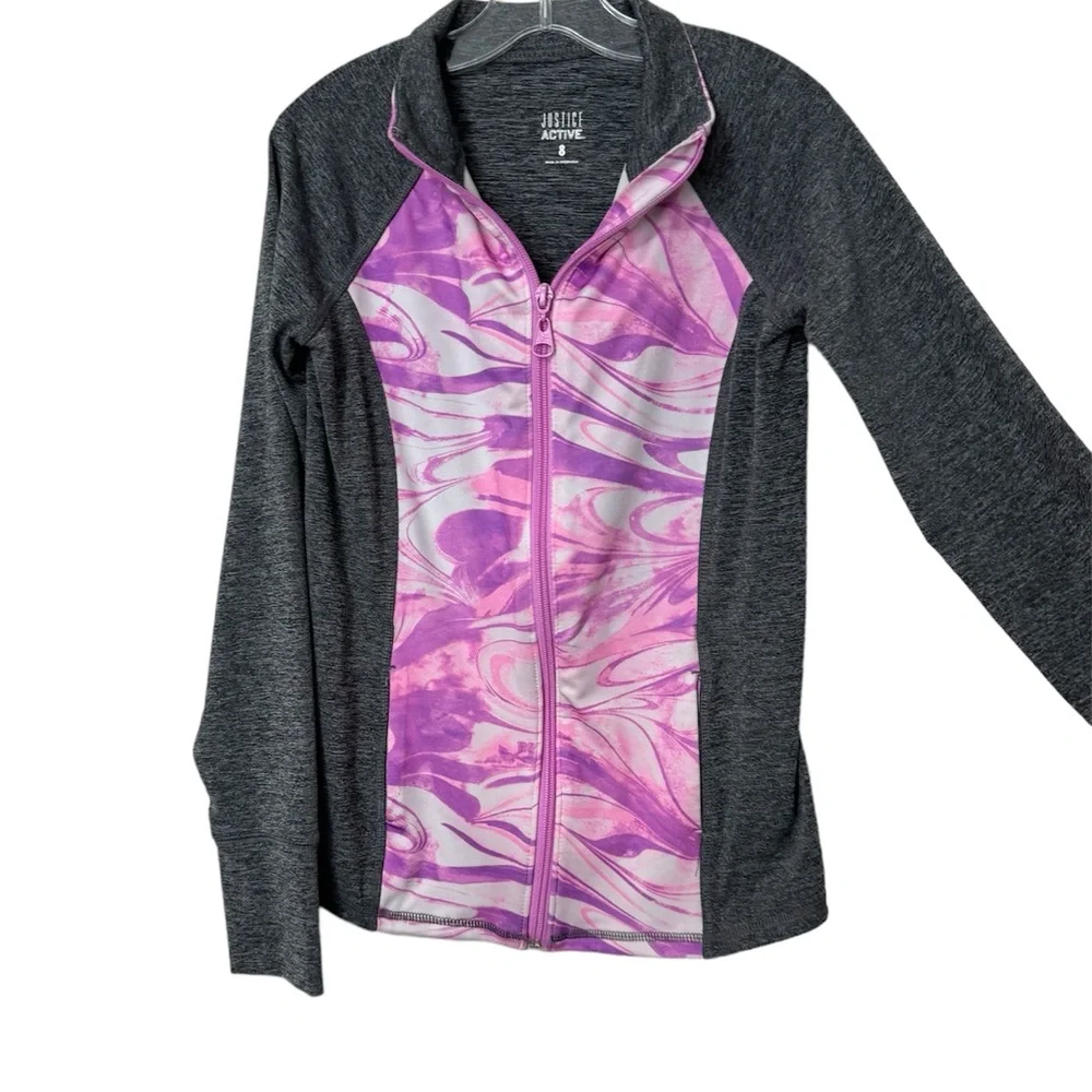 Justice Girls Size 8 Zip Up Top/Jacket